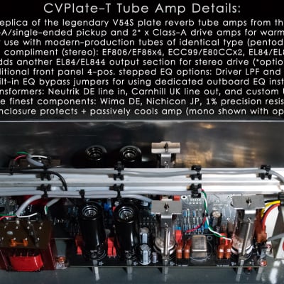 CVPA CVPlate-MMT All-Tube Class-A Stereo Plate Reverb - Manual - Mono Drive - PREORDER image 2