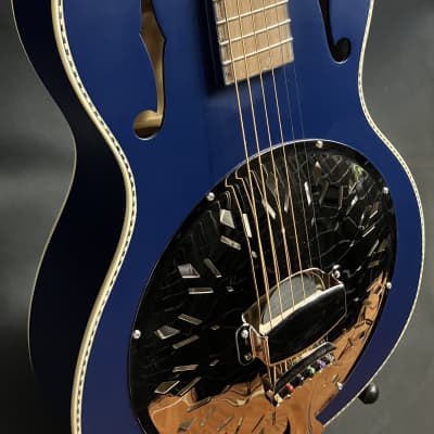 Recording King RPH-R2-MBL Dirty 30's Single 0 Round Neck Resonator Guitar Matte Blue image 5