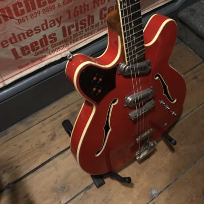 Framus 5/114-54 Fret Jet Semi-Acoustic Guitar 1964 Red | Reverb