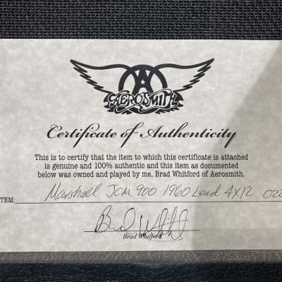 Marshall Brad Whitford's Aerosmith JCM 900 1960 Lead Authenticated! (#103) 1980s image 4