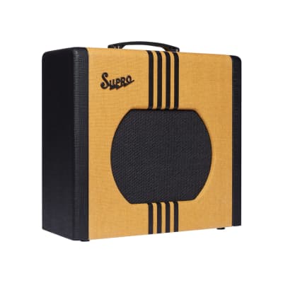 Supro 1822RTB Delta King 12 15W 1x12'' Guitar Tube Combo Amplifier Tweed & Black image 2
