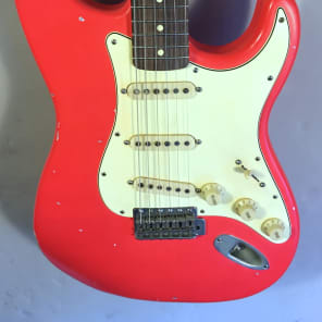 Southern Belle Guitars Relic Stratocaster 2014 Fiesta Red/Rosewood image 3