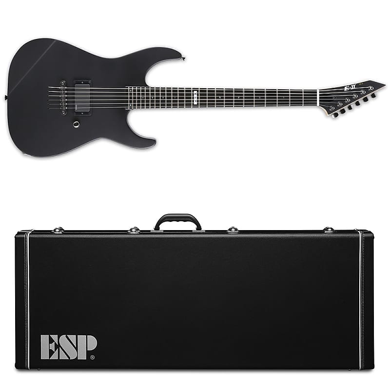 ESP E-II M-I Thru NT Black Satin Electric Guitar + Hard Case Made in Japan - BRAND NEW image 1