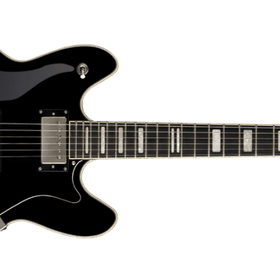 Hagstrom Tremar Viking Deluxe Electric Guitar Black image 2