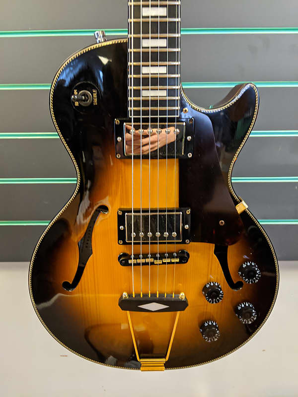 Seventy Seven Stork Jazz Antique Sunburst Semi Hollowbody Electric