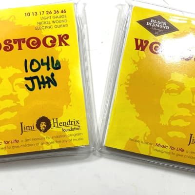 Black Diamond Guitar Strings 2 Pack Woodstock Electric Light 10 46 Hendrix