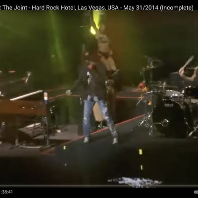 Frank Ferrer's Guns N Roses, Pork Pie, 2014 Las Vegas Residency Drum Set, 26",18",16",12" Black Cherry Sparkle. Signed! Authenticated! image 10
