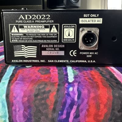 Avalon AD2022 Dual Channel Microphone Preamp w/ Avalon B2T PSU | 1 owner | FREE shipping image 8