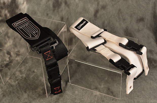 DiMarzio John Petrucci Cliplock Strap Lot of 2 Black White 100