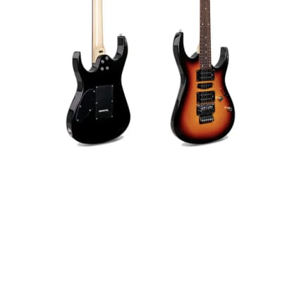 Smiger SG5TB Beginner Electric Guitar Starter Kit with Practice Amp 2023 - Black Burst & Painted Tb Orange image 2