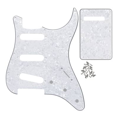 FLEOR No Hole Strat Pickguard SSS Scratch Plate for Guitar Parts