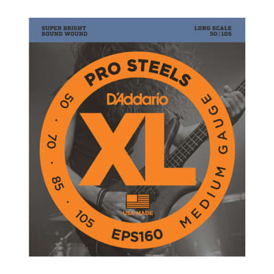 D’Addario EPS160 ProSteels Bass, Medium, 50-105, Long Scale image 2