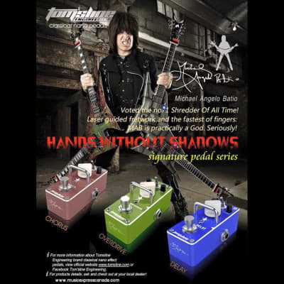 TOMSLINE APE3S MICHAEL ANGELO BATIO SIGNATURE SERIES - DELAY Effect Pedal Ships Free. image 2