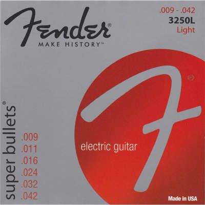 Fender 3250L Nickel-Plated Steel Super Bullet Strings 9-42 for sale