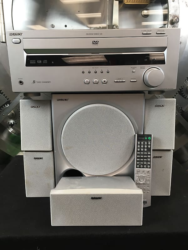 Sony AVD-K800P, SS-WMSP80, SS-MSP75 (x4), & SS-CNP75 w/ Remote Home Audio System image 1