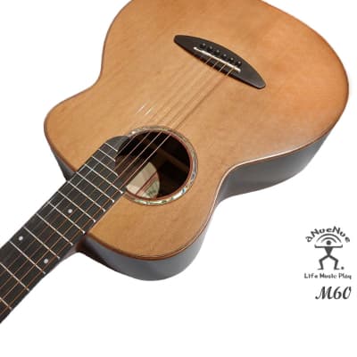 aNueNue M60 Solid Cedar & Rosewood Acoustic Future Sugita Kenji design Travel Size Guitar image 5