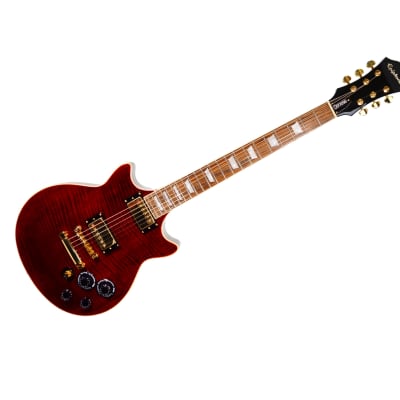 Epiphone Genesis Deluxe Pro Electric Guitar w/ SKB Gig Bag – Used - Red Gloss Finish for sale