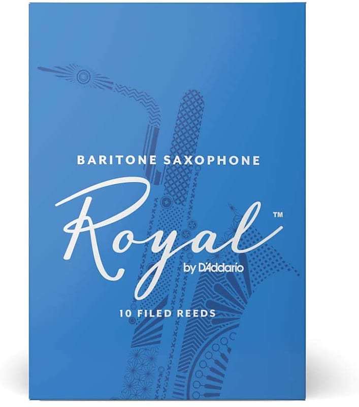Rico Royal Baritone Saxophone Reeds, Strength 5.0, 10-pack image 1