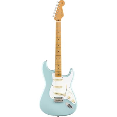 Fender Vintera '50s Stratocaster Modified Electric Guitar, Maple Fingerboard, Daphne Blue image 7