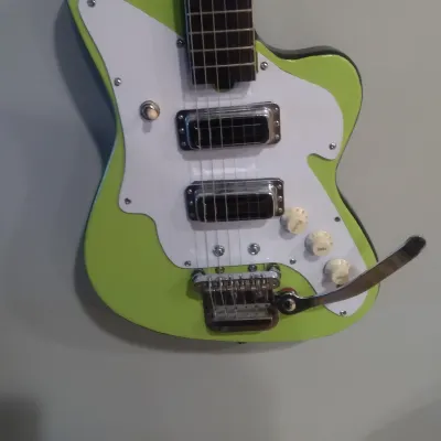 Rescued and Restored 1960s VintageTeisco ZenOn Audition Guitar  Lime Green/Sunburst Finish (See Note image 1