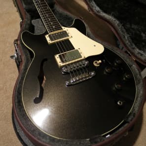 1983 Ibanez AM-100 Black Metallic Semi-Hollow Electric Guitar AS-50, AS-100, AS-200 image 1