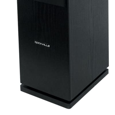 (2) Rockville RockTower 64B Black Home Audio Tower Speakers Passive 4 Ohm image 2