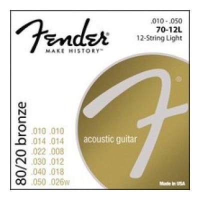 Fender 80/20 Bronze Strings 12 String Set 70-12L | 0730070423 for sale