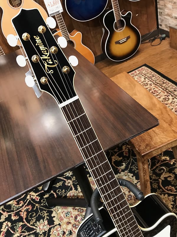 Takamine TDP752C BL ~White Pickguard~ 2018 Black | Reverb