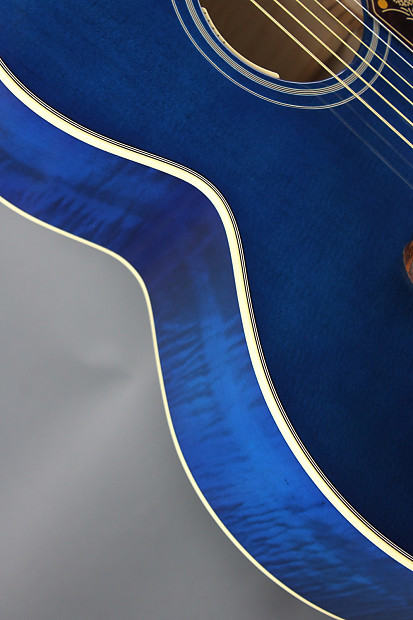Gibson Montana Limited Edition SJ-200 Acoustic Electric Guitar Blue w/Case  (35088) - FLOOR MODEL