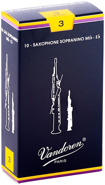 Vandoren SR233 Traditional Sopranino Saxophone Reeds - Strength 3 (Box of 10) image 1
