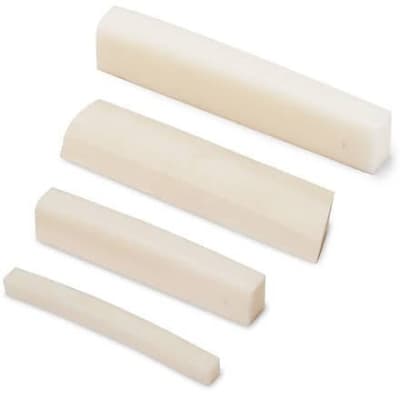 StewMac Bleached White Bone Nuts, For Gibson, shaped, 1-45/64