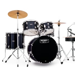 Mapex RB5044FTCYB Rebel 20x16/10x7/12x8/14x12/14x5" Complete 5pc Jazz Kit w/ Cymbals
