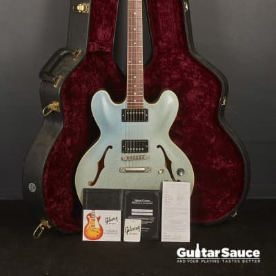 Gibson  Gibson Custom Shop ES 335 Light Blue Sparkle Metallic Used 2008 (Cod. 1432UG) image 16