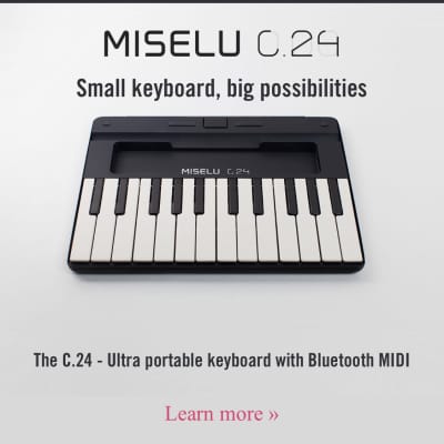 Miselu C.24 - iPad cover and popup MIDI keyboard (BLE or USB) image 5