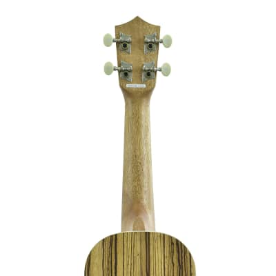 J&D Guitars Soprano Ukulele - Zebra Wood Top & Body by CNZ Audio image 6