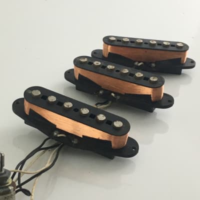 1990s Vintage Fender Japan MIJ Strat Pickup Set Relic Wiring Harness Guitar Pots image 5