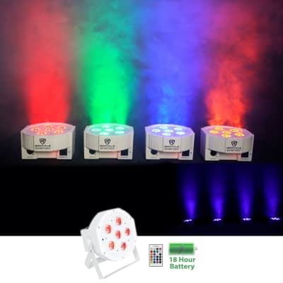 Rockville BATTERY PAR 61 White Rechargeable RGBWA+UV DMX DJ Wash Light+Remote image 12