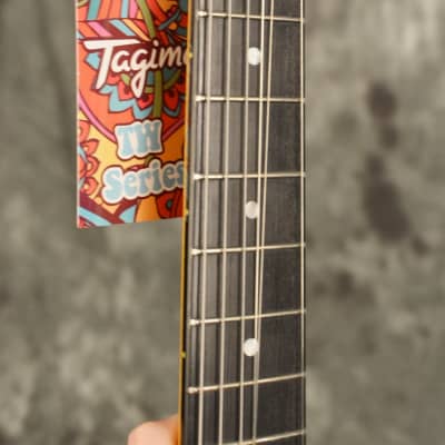 Tagima TW-61 Fiesta Red Offset Jazz Master Electric Guitar Woodstock Dual P-90 Pickups Vibratone image 5