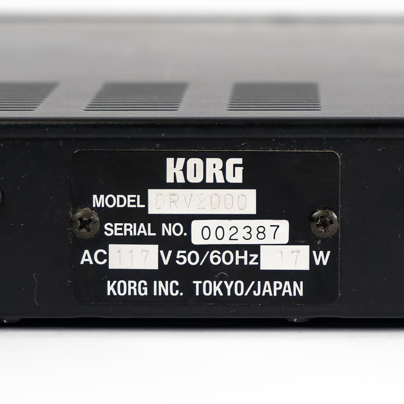 KORG DRV-2000 Digital Reverb 24-bit Digital Reverberation Unit