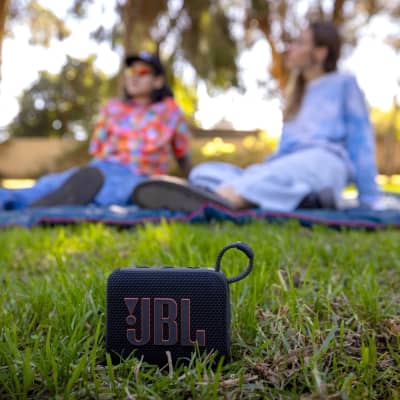 JBL Go 4 - Ultra-Portable, Waterproof and Dustproof Bluetooth Speaker, Big Pro Sound with Punchy bass, 7-Hour Built-in Battery, Made in Part with Recycled Materials (Black) image 3