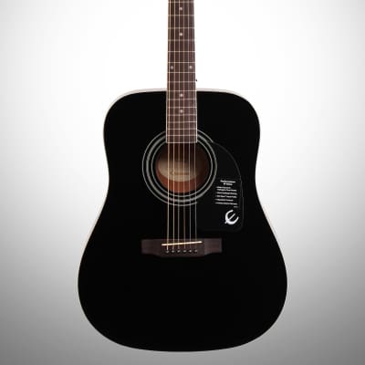 Epiphone DR-100 Acoustic Guitar, Ebony image 2