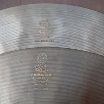 2012/2017 15"  Zildjian Sound Lab Prototype K Constantinople "Fat Hat" Hi Hat Cymbals 1140g / 1260g image 2