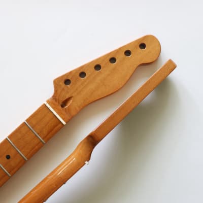 F-style 22-pin TL Canadian Baked Maple Electric Guitar Neck Guitar Handle Natural Brightness image 2
