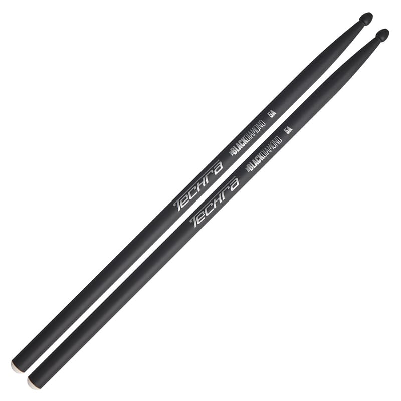 Techra BD5A Black Diamond Carbon Fiber Drumsticks 5A Reverb