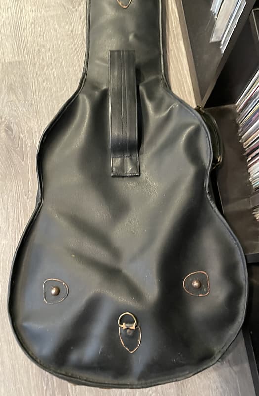 Vintage 1960's Black Leather / Leatherette Gig Bag Fits Fender Coronado  Guitar / Hollowbody Bass / Gibson ES Type Serval Zippers Victoria Luggage