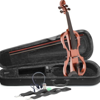 STAGG 4/4 Electric Violin Set With Violinburst Colour, Soft Case And Headphones image 1