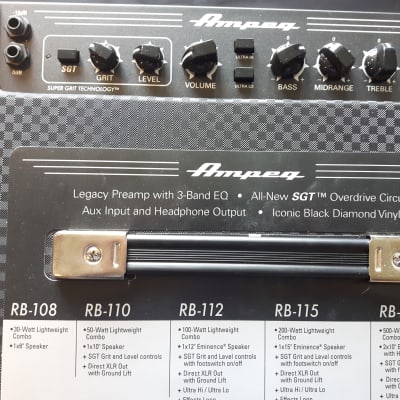 New Ampeg RB-112 100 Watt Bass Combo Amp image 3