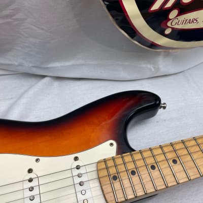 Fender Standard Stratocaster Guitar with humbucker in bridge position 1996 - 3-Color Sunburst / Maple fingerboard image 4