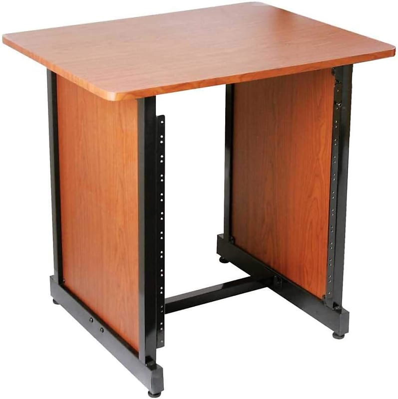 On-Stage WSR7500rb - rosewood looking studio desk and rack mount image 1