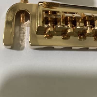 Mighty mite Adjustable  electric guitar tailpiece 2010’s Gold image 2